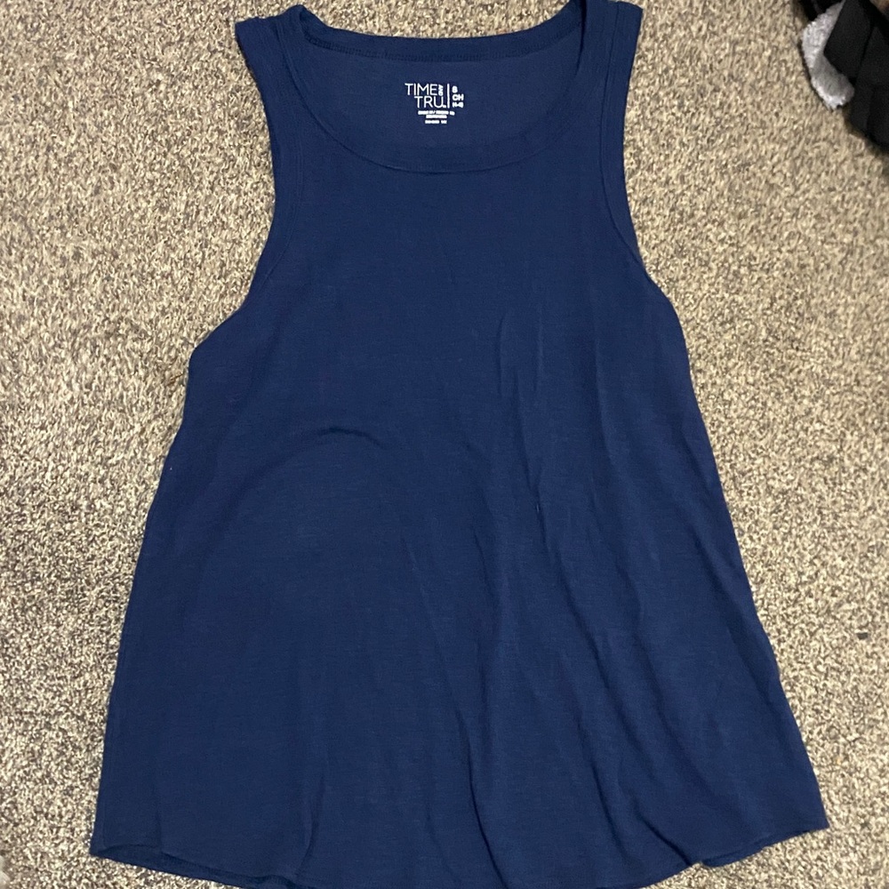 Time and Tru Women's Navy Tank Top